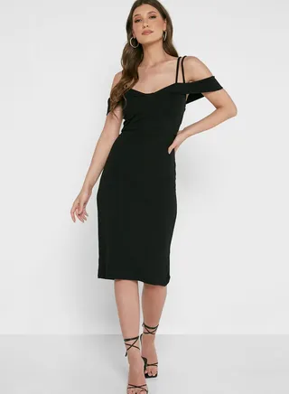 Bardot Cold Shoulder Dress