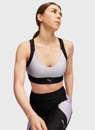 Reflective Aop Run High Impact Bra
