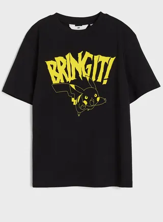Kids Pikachu Print T-Shirt