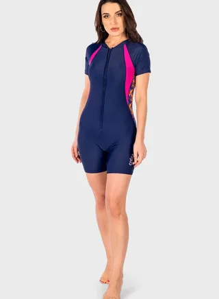 Zip Detail Swimsuit