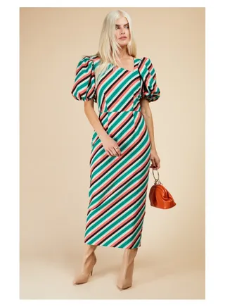 Little Mistress Stripe Midaxi