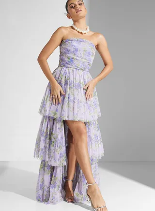 Bardot Floral Ruffle Dress