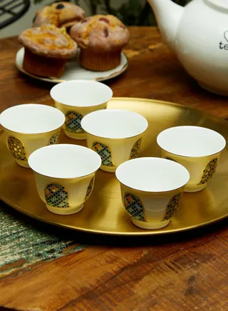 Set Of 6 Arches Chaffe Cups