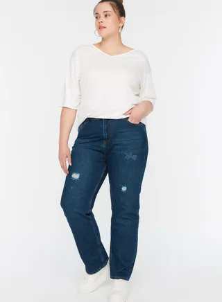 Ripped High Waist Jeans