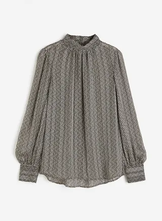 Printed Button Down Top