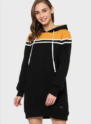 Hoodie Neck Mini Dress