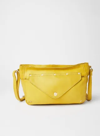 Tilla Leather Crossbody Bag Lemon Zest