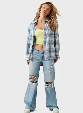 Checked Button Down Shirt