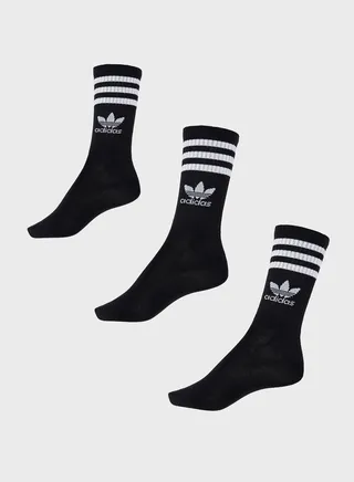 3 Pack 3 Stripes Crew Sock