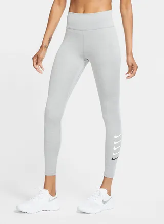 Swoosh Run 7/8 Running Leggings Particle Grey/Reflective Silv