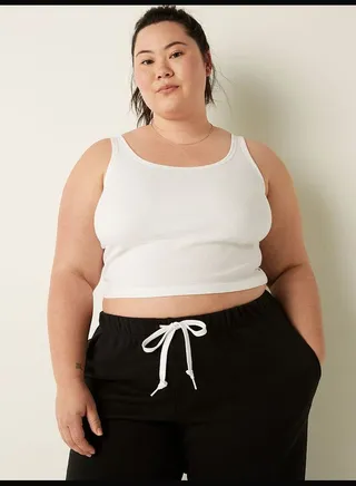 Cropped Rib Tank Top