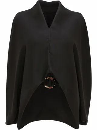 V-neck wide-sleeves blouse