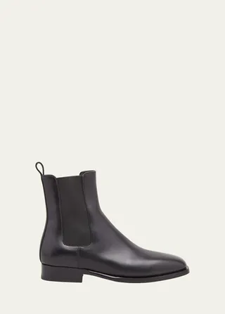 Grunge Calfskin Chelsea Booties