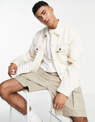 Lee Rider relaxed fit denim jacket in ecru