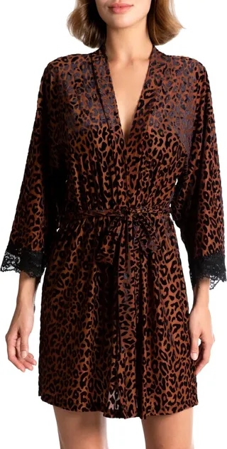 Leopard Print Velvet Wrap