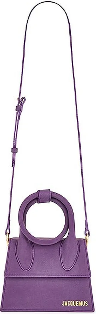 JACQUEMUS Le Chiquito Noeud Bag in Purple