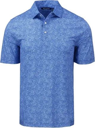 Cutter & Buck Pike Constellation Print Stretch Mens Polo Shirt - Chelan - M