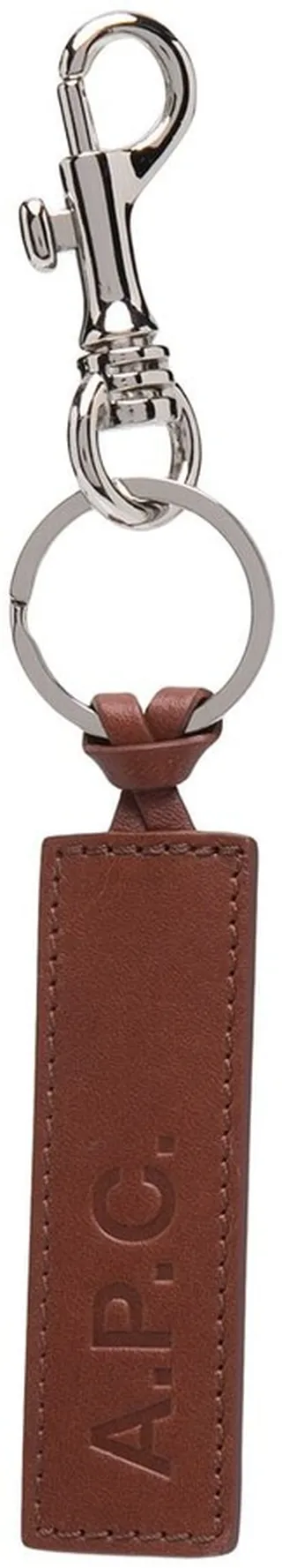 Calfskin Logo Key Ring