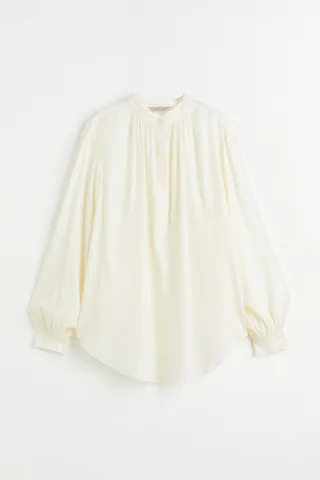 Balloon-sleeved Blouse