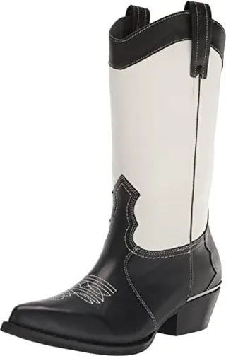 DKNY Women's Essential Smooth Metallic Leather Boot Combat