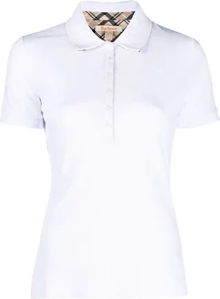 Embroidered-Logo Cotton Polo Top