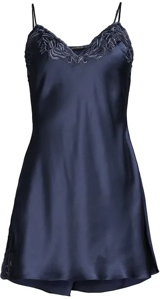 Ava Embroidered Silk Chemise