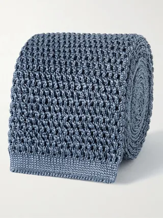7.5cm Knitted Silk Tie
