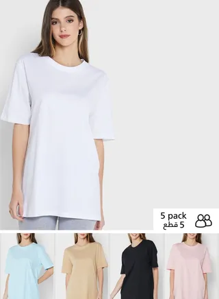5 Pack Oversized T-Shirt