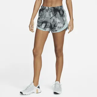 Nike Women's Dri-FIT Tempo Brief-Lined Printed Running Shorts in Black