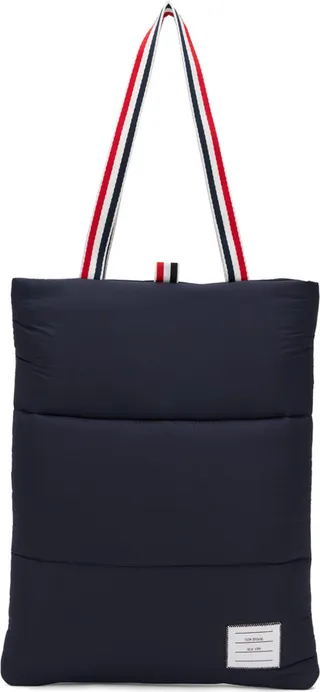 Thom Browne Navy Puffer Tote