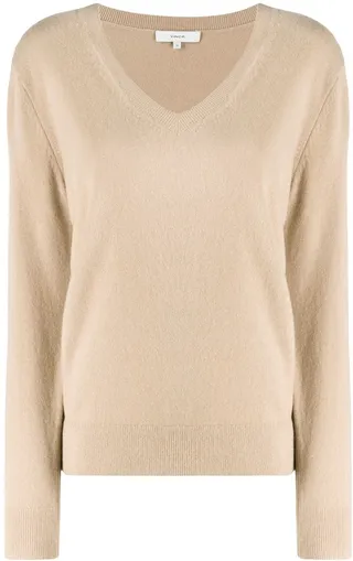 V-neck knitted jumper