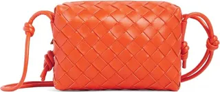 Bottega Veneta Mini Leather Intrecciato Loop Cross-Body Bag