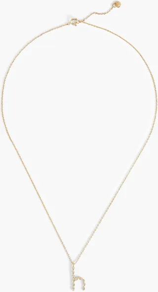 Gold-tone crystal necklace