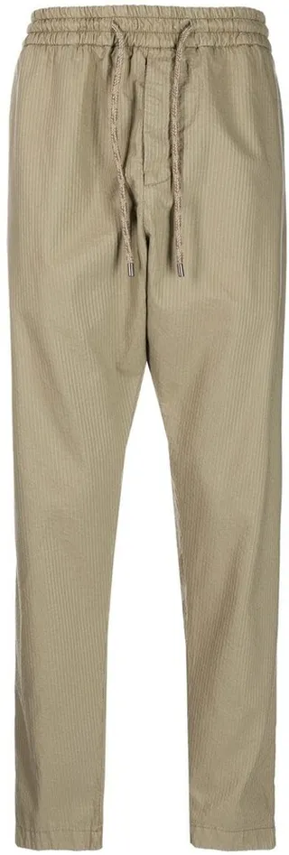 Drawstring Straight-Leg Trousers