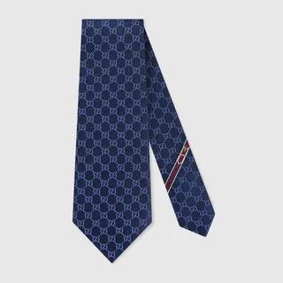 GG pattern silk tie