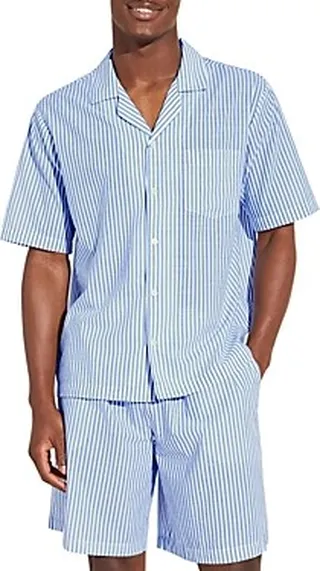 Eberjey Organic Cotton Sandwashed Stripe Short Pajama Set