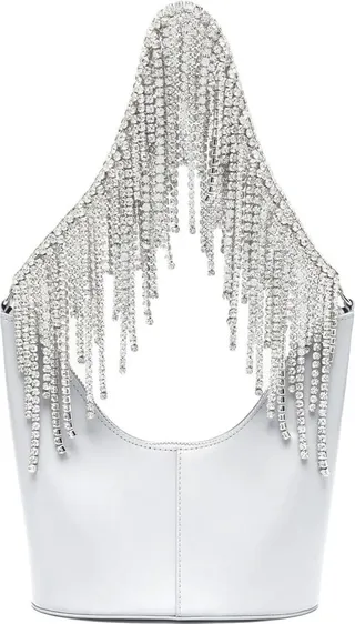 Crystal Fringe Bean Shoulder Bag