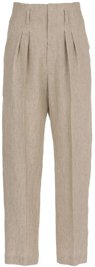Brunello Cucinelli High Waist Straight Leg Trousers