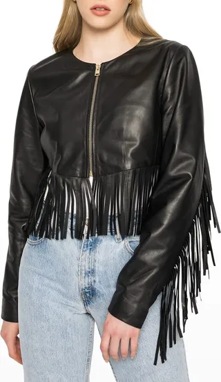 Lyndel Fringe Leather Jacket