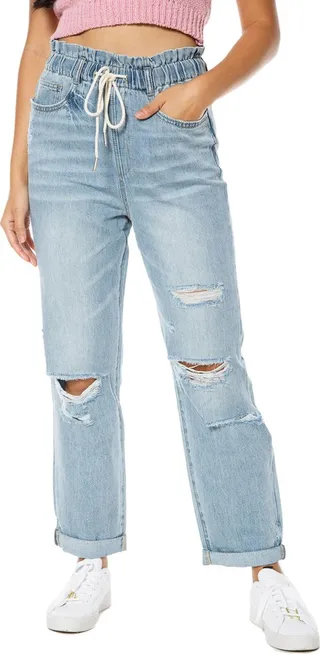 Highland Destroyed Pull-On Jeans