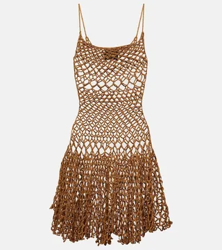 Paula's Ibiza crochet cotton minidress