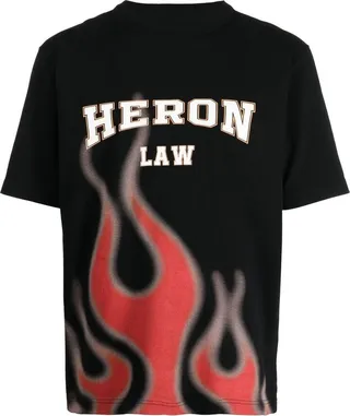 flame-print organic cotton T-shirt