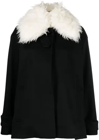 Faux-Fur Collar Wool Coat