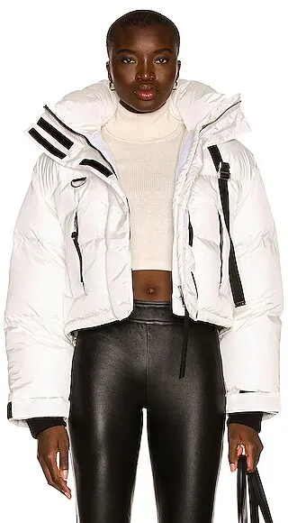 Shoreditch Ski Club Willow Short Puffer in White
