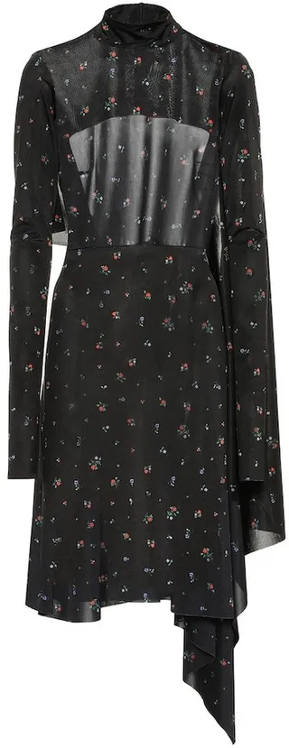Floral jersey midi dress