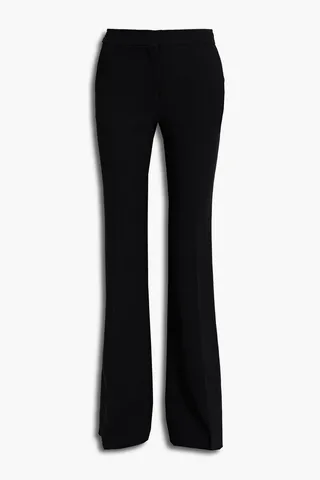 Wool-crepe flared pants