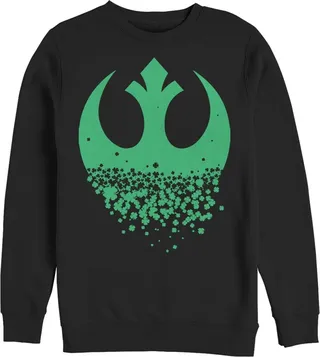Men's Star Wars Rebel Symbol Clover Fade Sweatshirt - Black - Small