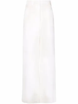 High-Waisted Straight-Leg Trousers