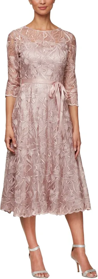 Embroidered Cocktail Dress