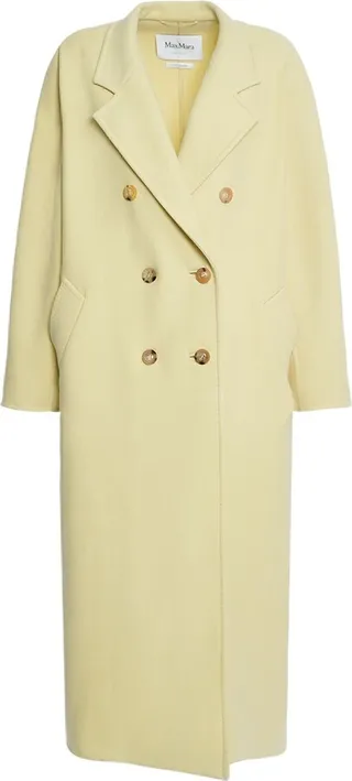 Aia wool blend double breasted long coat